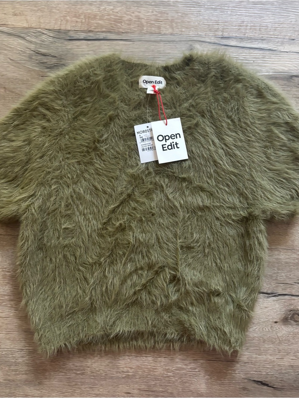 NWT Open Edit Fuzzy Sweater